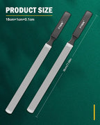 FVION 2 PCS Stainless Steel Double-Sided Long Nail File for Thick Nails – Professional Toenail File, Durable and Efficient Nail Care Tool Ideal for Manicure Or Pedicure