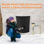 Backflow Preventer Pipe Insulation Cover (5°F) - Irrigation Sprinkler Valve Insulated Pouch - Water Well Pump Cover - Sturdy 5 Layers for Winter Freeze Protection, 20" W x 26" H, Black