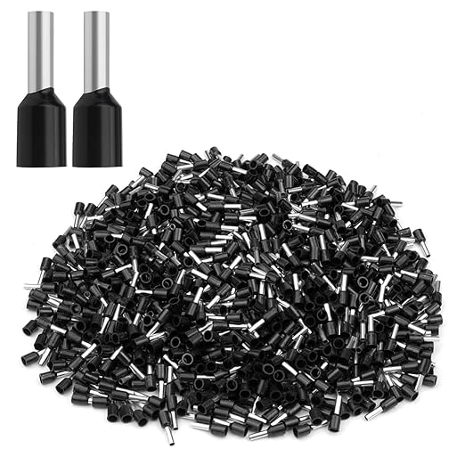 XHF 200 PCS AWG 10/6.0mm² Wire Ferrules Insulated Copper Crimp Connectors, Crimp Pin Cord End Terminals Black