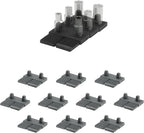 StealthMounts Drawer Hive ¼ Socket Holder – 10 Pack | Modular Drawer Tool Organiser | Injection-Moulded TPE | Made in The UK