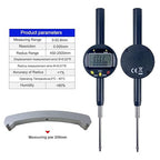 Digital Radius Gauge for High-Precision Measurement of Inside Radius, Outside Radius, and Depth. Radius Range: 450-2500mm (17.7-98.4”), Linear Range: 0-50.8mm (0-2”)