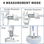 Digital Caliper,6 Inch Caliper Measuring Tool,IP54 Waterproof Protection Design,Large LCD Screen,Electronic Digital Micrometer with Inch Metric Fraction
