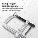 4-Pack Welding Bar Clamps 12 Inch, Drop Forged Steel Bar Clamps Throat Depth 3 inch Load Force 450 Lbs for Woodworking,Welding, Metal working