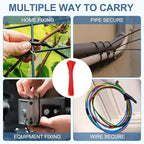 PATIKIL Cable Zip Ties 12 Inch, 100 Pcs Self-Locking Nylon Wire Tie Wraps Heavy Duty Cord Management with 50 lbs Tensile Strength for Indoor and Outdoor, Red (0.2" W)