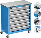Tool Chest,7-Drawer Rolling Toolbox Chest,Rolling Tool Chest on Wheels with Keyed Locking System,and 4 Foot Pad,Tool Chet can be Combined Cabinet Set with 5-Drawer Tool Chest,for Garage