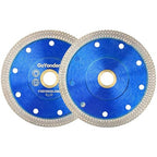 GoYonder 4.5 Inch Super Thin Diamond Saw Blade for Cutting Porcelain Tiles,Granite Marble Ceramics (4.5“Blue-2PCS)