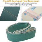 2 x 36 Inch Ceramic Sanding Belts, 2x36 Metal Grinding Sanding Belt 60/80/120/180/240/400 Grit, Sander Belt for Knife Making, Rust Removal, 6 Pack