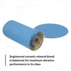 3M Stikit Blue Abrasive Disc Roll, 36211, No Hole, 6 in, 400+ Grade, Pack of 100, Automotive Sanding Discs for Coating Removal, Body Repair, Auto Sanding, Primer Sanding