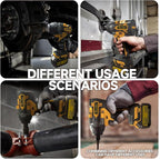 Rhovixster 1/2 Impact Gun, Cordless Impact Wrench Set, 1/2 Torque Impact, Brushless Motor High Torque Impact Guns with Battery and Charger