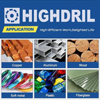 HIGHDRIL HSS Metal Blade 3" 75mm x Arbor 3/8" 10mm - 4pcs Angle Grinder Cutting Disc for Cutting Copper Aluminum Plastic Soft Metal