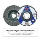 Sali 12 Pack Flap Disc 80 Grit 4.5" x 7/8-Inch Sanding Disc Bevel Type #29 Premium and Industrial Grade Angle Grinder Grinding Wheel High Performance Edge Grinding