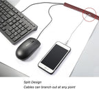 CrocSee 10ft - 1/2 inch Braided Cable Management Sleeve Cord Protector - Self-Wrapping Split Wire Loom for TV/Computer/Home Theater/Engine Bay - Black/Red