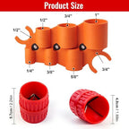 Pipe Deburring Tool with 1/4''-1'' Depth Gauge and 1/8'' to 1-5/8'' Inner Outer Reamer for Copper/PVC/PPR/Brass/CPVC/PE-RT/Aluminum Pipe - 4 Pack
