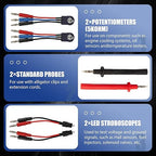 110 Pcs Automotive Circuit Test Lead Kit, Multimeter Test Leads Kit, Electrical Test Kit, Back Probe Kit Automotive, Relay Wire Connector Kit (with Black Carrying Case), Alligator Clips