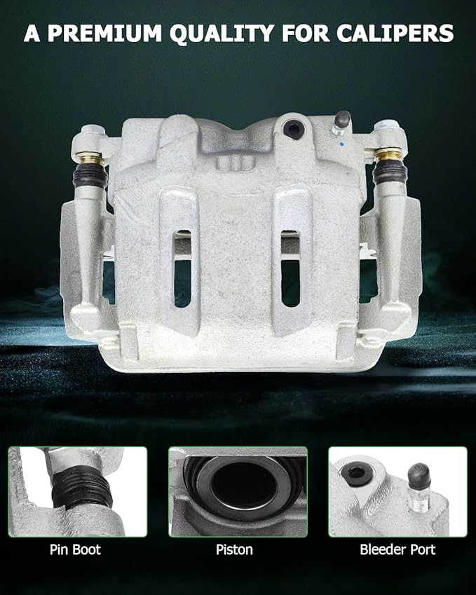 SCITOO Front Left+Right Brake Calipers With Bracket 18-B5022 18-B5023 Compatible For Ford For F-250 Super Duty 2005-2011 For Ford For F-350 Super Duty 2005-2012