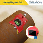 Precise Pipe Center Finder Punch Tool, Magnetic Center Finder for Pipe Fitting with Bubble Level and Adjustable Dial, For 1"–10" Pipes