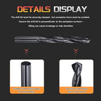 Drill Bit, 12.5mm Cutting Diameter, 4241 HSS Nitriding Black 118° Cutting Angle Versatile Jobber Bits - (Applications: for Drilling Plastic Wood Soft Metal), 10-Pieces