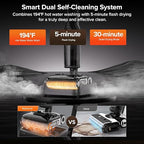 roborock F25 ALT Vacuum Mop, Wet Dry Vacuum Cleaner, Cordless Hard Floor Cleaner Machine with AI Assistant Wheels, 180° Lie-Flat, 194°F Hot Air Flash Drying & Hot Water Self Cleaning Electric Mop