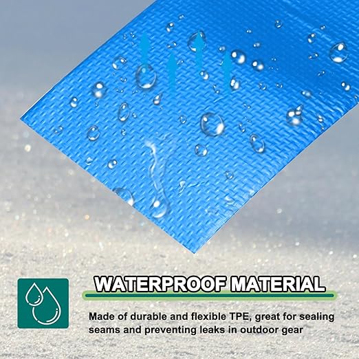 PATIKIL Awning Repair Tape 8m x 5cm Waterproof Canvas Tape High Adhesive Tear Repair Patch Kit for PVC Tarpaulin Tent Awning Fabric RV Sail Boat Cover, Blue (2" x26.24ft)