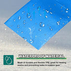PATIKIL Awning Repair Tape 8m x 10cm Waterproof Canvas Tape High Adhesive Tear Repair Patch Kit for PVC Tarpaulin Tent Awning Fabric RV Sail Boat Cover, Blue (4" x26.24ft)