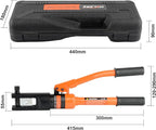 HZLZRZ 12 Tons Hydraulic Crimping Tool, Range 6AWG-4/0AWG(250MCM), Hydraulic Cable Lug Crimper with 8 Pairs of Dies for Hydraulic Wire Battery Cable Electrical Terminal Crimping Tool (YQ/120A)