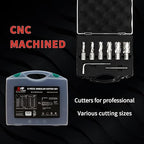 Annular Cutter Set 6 Pcs, Weldon Shank 3/4”, Cutting Depth 1”, Outside Diameter 1/2 to 1-1/16 Inch, Mag Drill Bits Kit for Magnetic Drill Press by S&F STEAD & FAST