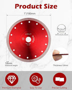 7" Diamond Blade for Angle Grinder, Super Thin Tile Cutting Blade, Diamond Saw Blade Cutting Porcelain Tile Granite Marbles