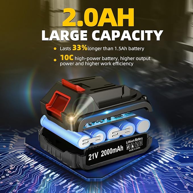 Cordless Drills Set, 21V Power Drill, Double 2000mAh Batteries Electric Drills, 2 Variable Speeds, 3/8" Keyless Chuck, 28 Piece Drill Driver Kit for Women's Garden DIY Projects (Blue)