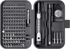 Screwdriver Set – Precision Screwdriver Bit Sets, Mini Hex Phillips Torx Slotted Screwdriver Bit Set with Tool Box, Ideal for Electronics, Laptop, iPhone, Jewelers and More (130-IN-Black)