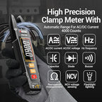 ANENG Multimeter Tester Color LCD TRMS 4000 Counts Clamp Meter Auto Ranging Rechargeable Voltmeter with U-Shaped Jaw Measures AC/DC Current,Voltage,NCV,Ohm,Diode,Capacitance,Resistance,Continuity