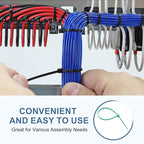 PATIKIL Cable Zip Ties 8 Inch, 100 Pcs Self-Locking Nylon Wire Tie Wraps Heavy Duty Cord Management with 50 lbs Tensile Strength for Indoor and Outdoor, Green (0.2"W)