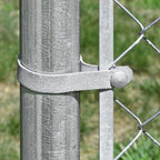 Galvanized Steel Chain Link Tension Band, Durable Steel Chain Link Fence Hardware, Rust-Resistant, Easy Install, Includes Required Bolt (10, 1-5/8")