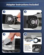 COMOWARE 20 Pcs Titanium Oscillating Tool Blade, 1-3/4” & 1-3/8” Professional Multi-Tool Blades Kit, Quick Release Durable Oscillating Saw Blades for Wood, Plastic & Soft Metal