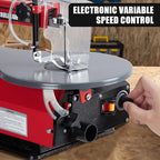 16-Inch Scroll Saw with Tilting Table and LED Light – Adjustable Speed for Wood, Acrylic, and Crafts