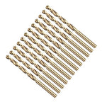 Drill Bit, 5/64" Cutting Diameter (1.984mm), 4241 HSS Black and Gold 118° Cutting Angle Versatile Jobber Bits - (Applications: for Drilling Plastic Wood Soft Thin Metal), 12-Pieces