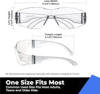 amoolo Clear Safety Glasses Bulk of 24, Protective Eyewear for Men Women, ANSI Z87.1 Impact Resistant Eye Protection for Work, Lab, Construction