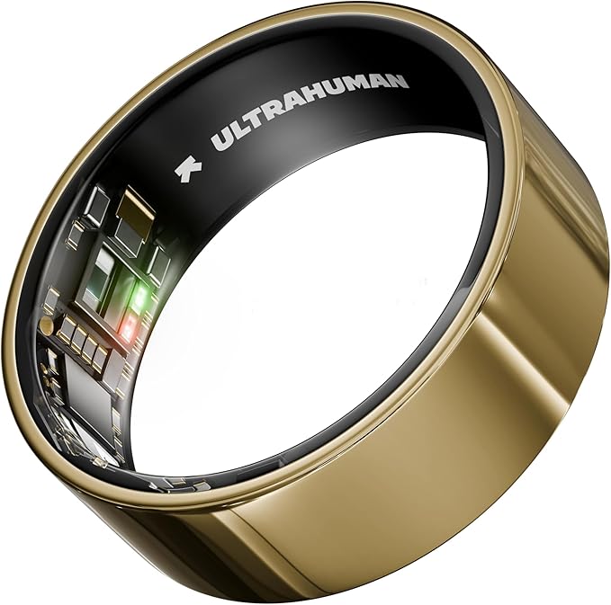 ULTRAHUMAN Ring AIR-Smart Ring Health Tracker, Size First Sizing Kit,Sleep Tracker,Smart Ring for Men/Women,Fitness Tracker (Made in India, Bionic Gold, 7)