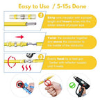 Kuject 50PCS Solder Seal Wire Connectors AWG 12-10, Yellow Solder Seal Heat Shrink Butt Connectors Terminals Solder Sleeve Waterproof Wire Splice Connector for Marine Boat Wire Joint