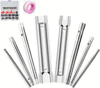 10Pcs shower valve double headed socket wrench, spark plug faucet nut disassembly kit, used for disassembling water pipes, bathtubs, and shower valve hex wrenches, with handle and accessories