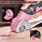 Cordless Electric Scissors,4V Rechargeable Cardboard Box Cutter Heavy Duty Fabric Scissor with Safety Lock & LED Light,Power Rotary Cutter for Leather Carpet Plastic Cutting,Sewing,Crafting