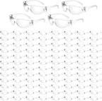WFEANG Safety Glasses (Bulk 100-Pack) - Eye Protection Glasses with ANSI Z87.1, Scratch & Impact Resistant Protective Eyewear for Work, Lab, Construction