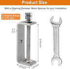 2 Pcs 304 Heavy Duty Stainless Steel C Clamps Tiger Clamp Woodworking Clamp,Features Stable Wide Jaws and Protective Pads (100MM)