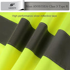 Hi Vis T Shirt Class 3 High Visibility Shirts for Men Safety Shirts with Reflective Strips and Pocket Breathable Construction Work Mesh Short Sleeve Yellow M
