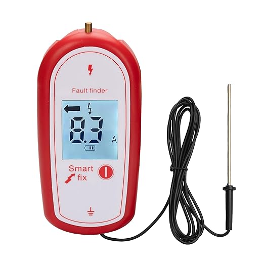 Electric Fence Voltage Tester, Handheld Fence Fault Finder Fence Tester for Farms, Digital Display High Voltage 200-15000V Gardening Tools