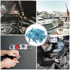 200 Pcs Blue Heat Shrink Butt Connectors, 16-14 AWG Waterproof Electrical Crimp Terminal Splice Wire Connectors for Marine, Automotive, Cable, Wiring