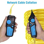 Bside Network Cable Tester RJ45 RJ11 Wire Tracker Telephone Line Tester LAN TV Electric Line Finder Toner Network Cable Collation Continuity Checker with Flashlight
