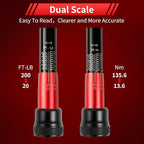 3/8-Inch Torque Wrench, Dual-direction Torque Wrenches 10-100ft.lb/13.6-135.6Nm, 72-Tooth Dual Range Scales Torque Wrench with Quick Release Reversible Head