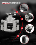 cciyu Rear Right Brake Caliper Assembly w/Bracket 18B5176 For Dodge For Journey 2.4L 2009-2012,For Dodge For Journey 3.5L 2009-2010,For Dodge For Journey 3.6L 2011-2012