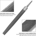 8" Half Round Medium Cut File, Double Cut Teeth, Made of High Carbon Steel, Half Round Hand File Without Handle, Suitable for Shaping Metal, Wood, etc.