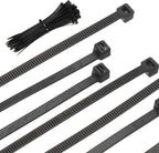 PATIKIL Cable Zip Ties 8 Inch, 100 Pcs Self-Locking Nylon Wire Tie Wraps Heavy Duty Cord Management with 50 lbs Tensile Strength for Indoor and Outdoor, Black (0.2"W)